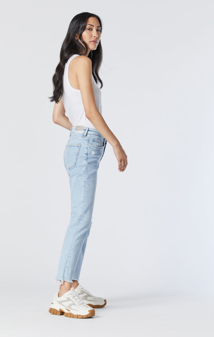 Women's Cropped High-Rise Straight Leg Jeans | Mavi Jeans