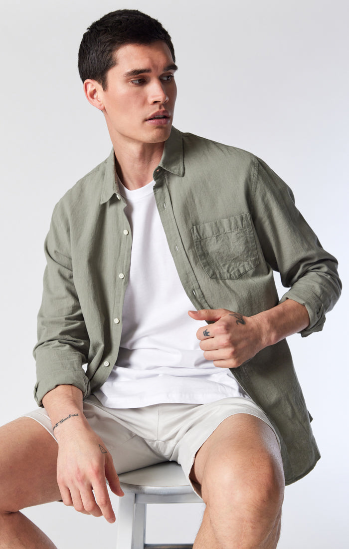 NOAH SHORTS IN OYSTER MUSHROOM TWILL - Mavi Jeans