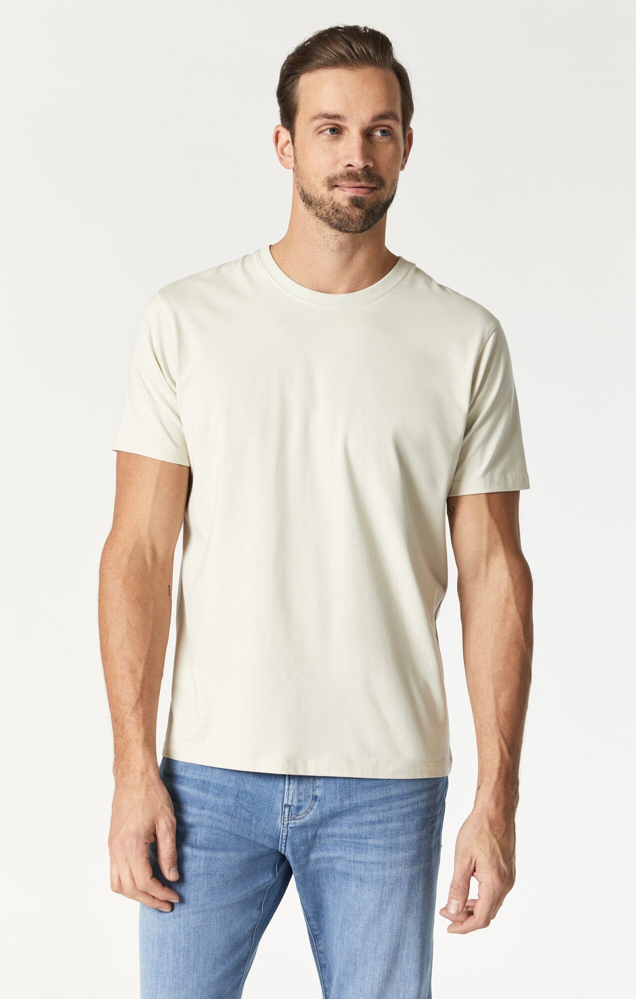 Mavi Men's Natural Dyed T-Shirt In Tofu