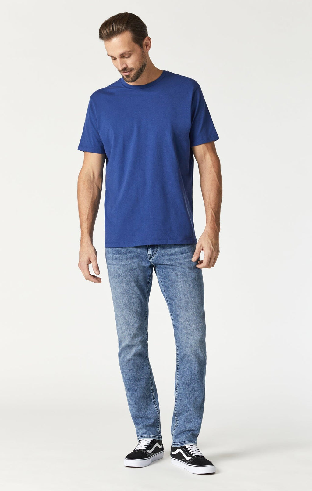 CREW NECK T-SHIRT IN TWILIGHT BLUE - Mavi Jeans