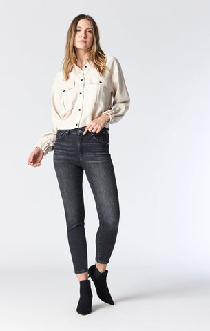 Mavi Jeans Tess Crop Skinny Jeans Double White Supersoft