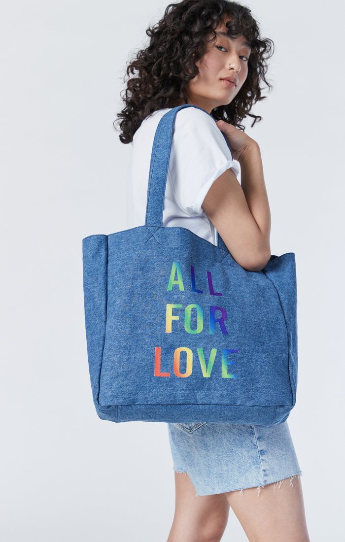 ALL FOR LOVE DENIM TOTE BAG - Mavi Jeans